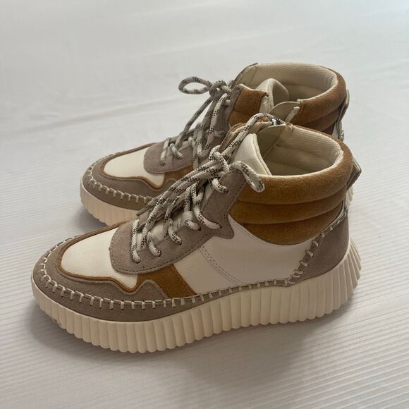 Dolce Vita Women’s Daley Taupe Chunky Platform Ankle Sneakers Shoes Size 6 New - Picture 1 of 10